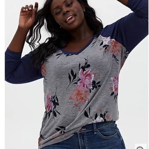 Torrid baseball style tee NWOT